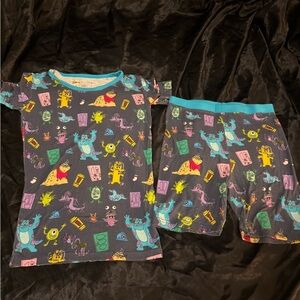 Little sleepies Bamboo OG Disney collection monsters inc pj set short slv shorts